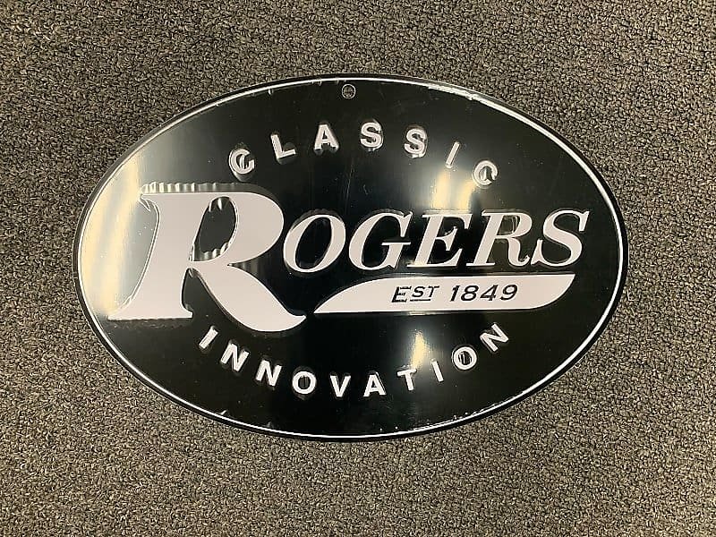 Panneau ovale en métal avec logo Rogers 8"x12"